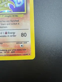 Pokemon TCG Ninetales Holo Rare Unlimited 12/102 Base Set Vintage - Image 5