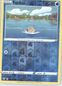 Feebas Reverse Holo Pokemon tcg SWSH03: Darkness Ablaze #038/189 - Image 1