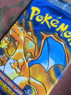 Pokemon Base Set Shadowless Long Crimp Booster Pack Charizard Art Sealed WotC - Image 3