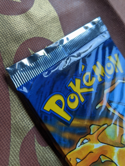 Pokemon Base Set Shadowless Long Crimp Booster Pack Charizard Art Sealed WotC - Image 5