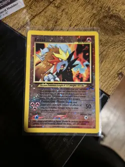 Pokemon Entei 34 Reverse Holo Black Star WOTC Movie Promo - Image 1