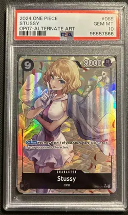 PSA 10 Stussy OP07-085 Alt Art Parallel 500 Years in the Future One Piece TCG - Image 1
