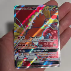 Ho-Oh GX 131/147 Burning Shadows Full Art Ultra Rare Holo Pokemon TCG Card - Image 3