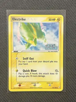 Electrike 52/100 - Pokemon EX Crystal Guardians Reverse Holo - NM/LP - Image 1