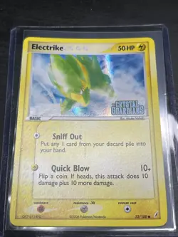 Pokemon Card Electrike 52/100 Reverse Holo EX Crystal Guardians Rare NM 2006 - Image 1