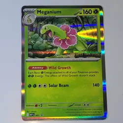 Meganium Pre Release Mega Evolutions Promo Card Pokemon TCG - Image 1