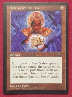 Magic The Gathering VISIONS TEFERI'S PUZZLE BOX artifact card MTG - Image 1