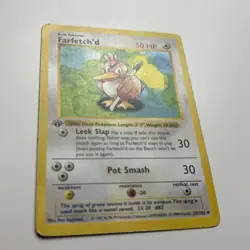 1999 Pokemon Base Set 1st Edition Farfetch'd 27/102 LP WOTC Wizards Shadowless - Image 2