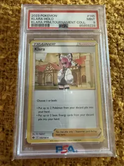 2023 Promo Klara Premium Tournament Collection # 145 Klara Holo PSA 9 MINT! - Image 1
