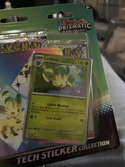 Pokemon TCG: Prismatic Evolutions Tech Sticker Collection - Leafeon - New Sealed - Image 2