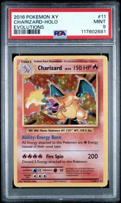 2016 Pokemon TCG XY Evolutions Charizard Holo #11/108 PSA 9 MINT - Image 1