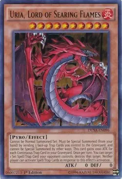 Yu-Gi-Oh! TCG - Uria, Lord of Searing Flames - DUSA-EN096 - 1st Ed [Near Mint] - Image 1