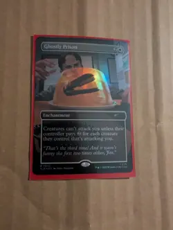 Ghostly Prison R Foil #7042 | SLD Secret Lair The Office Freshly Sleeved - Image 1