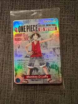 Monkey.D.Luffy (055) (College Basketball US Voyage) P-055 One Piece Promotion... - Image 1