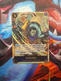 Crocodile OP14-120 Alternate Art The Azure Sea's Seven Sec One Piece Alt Secret - Image 1
