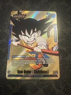 Son Goku : Childhood FB06-025 Gold Leader Dragon Ball Manga Booster Card Fusion - Image 1