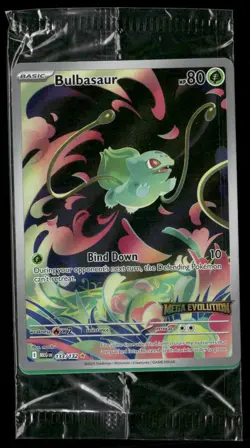 2025 Pokemon Mega Evolution Stamped Bulbasaur #133/132 Holo Rare Sealed - Image 1