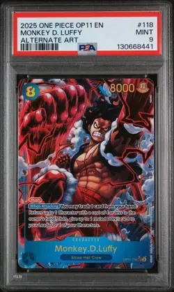 Monkey.D.Luffy (118) (Alternate Art) OP11-118 A Fist of Divine Speed Foil - Image 1