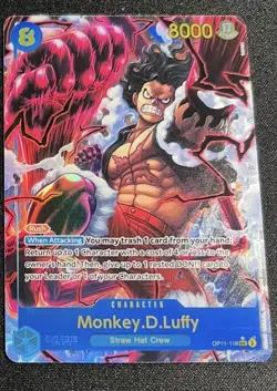 Monkey.D.Luffy (118) (Alternate Art) OP11-118 A Fist of Divine Speed Foil - Image 1