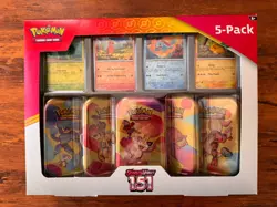 Pokemon Scarlet & Violet 151 Mini Tins 5 Pack Sealed Costco Bundle Box - Image 1