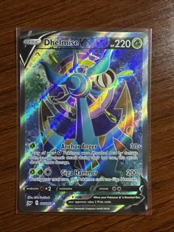 Dhelmise V Ultra Rare Full Art 187/202 Sword & Shield Base Set Pokemon TCG - Image 1