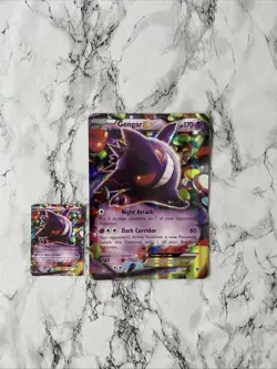 Gengar Ex Jumbo Card And Normal Size Pokemon Cards - Image 1