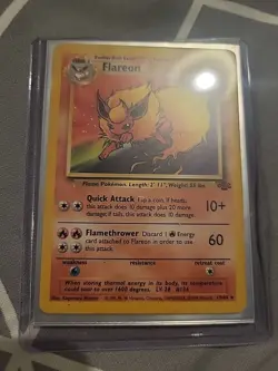 Flareon 19/64 Jungle Set Pokemon Card - WOTC 1999 - Moderate Play (MP) - Image 1