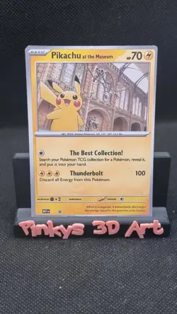 pikachu museum of natural history Pokemon card TCG ( Fan Art) - Image 1
