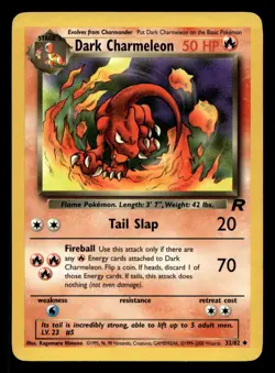 Dark Charmeleon 32/82 Uncommon Team Rocket WOTC Pokemon MP - Image 1