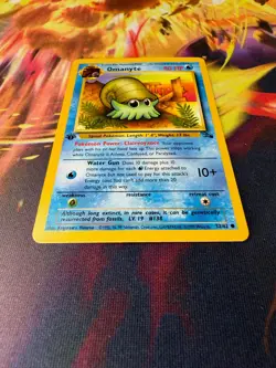 Omanyte 52/62 LP-NM Common 1st Edition Fossil 1999 Pokemon TCG - Image 2
