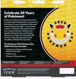 Pokemon TCG: Pokemon Day 2026 Collection - 30th Anniversary Promo - IN HAND - Image 2
