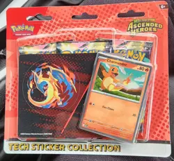 Pokemon TCG Charmander Tech Sticker Collection Ascended Heroes 3 Pack Blister - Image 1