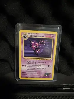 Pokemon Sabrina’s Haunter Card 58/132 Gym Heroes WOTC 1999 TCG MP Vintage Vtg - Image 1