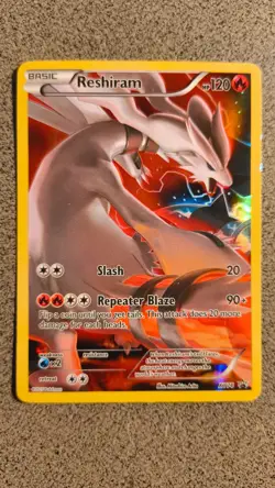 2015 Pokemon Reshiram Full Art Promo XY74 Black Star Promo Holo LP+ (See pics!) - Image 1