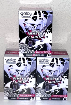 Pokemon TCG: Scarlet & Violet White Flare Booster Bundle NEW SEALED LOT OF 3 - Image 1