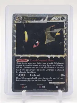 UMBREON 2010 POKEMON HS UNDAUNTED ULTRA RARE PRIME 86/90 Q6438 - Image 1