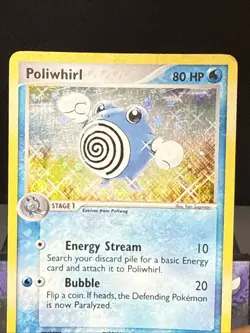 Pokemon Card Poliwhirl 46/112 EX Firered & Leafgreen Holo Played - Image 2