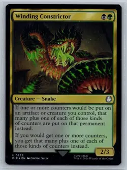 MTG Fallout Foil 223 Winding Constrictor Uncommon Creature Snake - Image 1