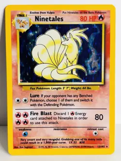 Pokemon TCG Ninetales 12/102 Base Set - - Image 1