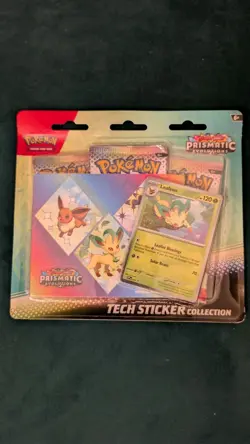 Pokemon TCG Prismatic Evolutions Tech Sticker Collection Leafeon New and Sealed - Image 1