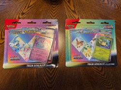 Pokemon TCG Prismatic Evolutions Tech Sticker Collection (x2) Sylveon & Leafeon - Image 1