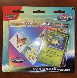Pokemon TCG PRISMATIC EVOLUTIONS Tech Sticker Collection Leafeon - NEW, SEALED - Image 1