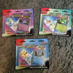 🔥Lot of 3 Pokemon TCG Prismatic Evolutions Tech Sticker Collection New Sealed🔥 - Image 1