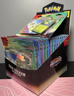 Pokemon TCG Prismatic Evolutions Tech Sticker Collection Set- Lot Of 15 Sealed - Image 3