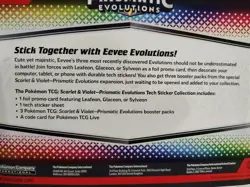 3 x Pokemon TCG Prismatic Evolutions Tech Sticker Collection 2025- Fast Ship - Image 2