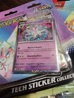 3 x Pokemon TCG Prismatic Evolutions Tech Sticker Collection 2025- Fast Ship - Image 3