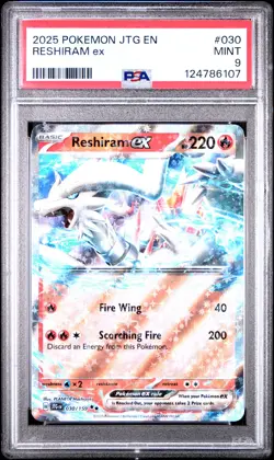 2025 POKEMON JTG EN-JOURNEY TOGETHER #030 RESHIRAM EX PSA 9 - Image 1