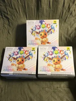 New and Sealed Set Of 3 Pokemon Prismatic Evolutions ETB Dollar General Edition - Image 1