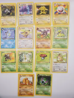 Pokemon Base Set Fossil, Jungle, Rocket, Base Set 2 Rare Non-Holo Card Lot of 14 - Image 1