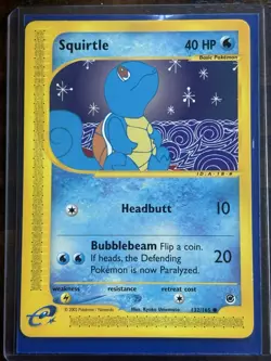 Squirtle 132/165 2002 Expedition Pokemon Card TCG WOTC Vintage Non Holo - Mp - Image 1